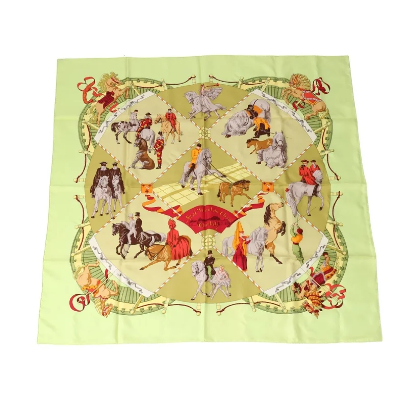 Hermes  yellow Silk Scarf (Pre-Owned)