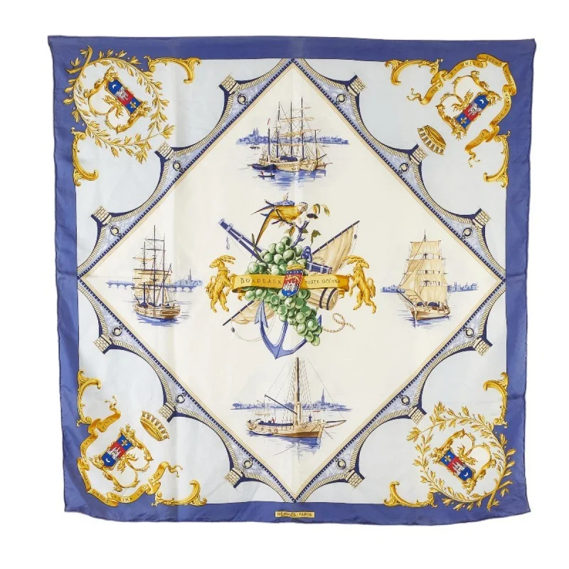 Hermes blue  Silk Scarf (Pre-Owned)