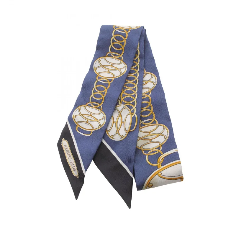 Hermes Twilly blue  Silk Scarf (Pre-Owned)