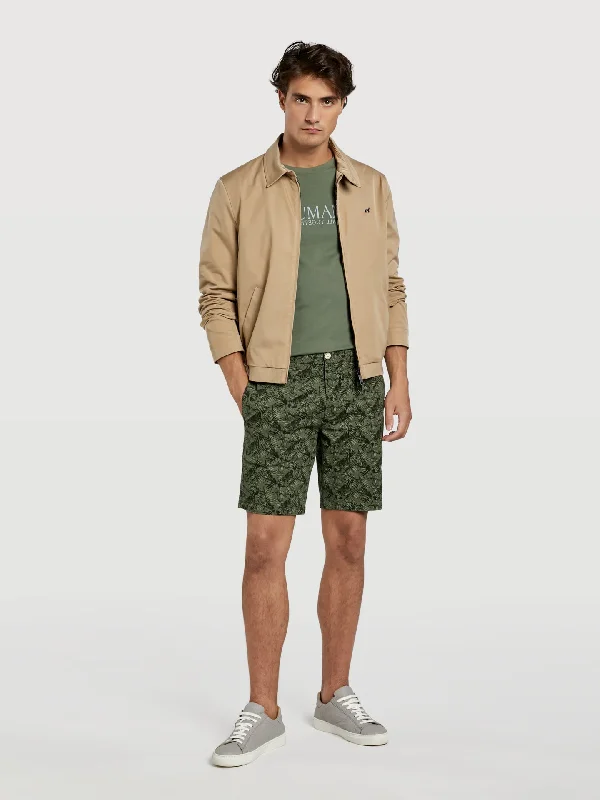 Slim fit printed bermuda shorts