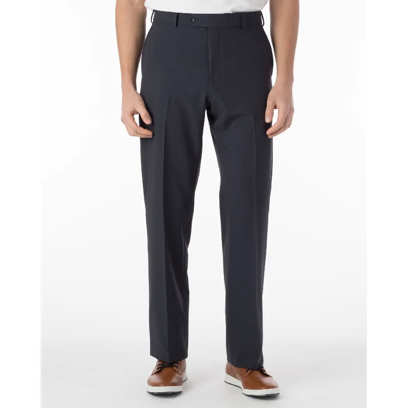 Comfort-EZE Commuter Bi-Stretch Gabardine Trouser in Blue Mix (Flat Front Models) by Ballin