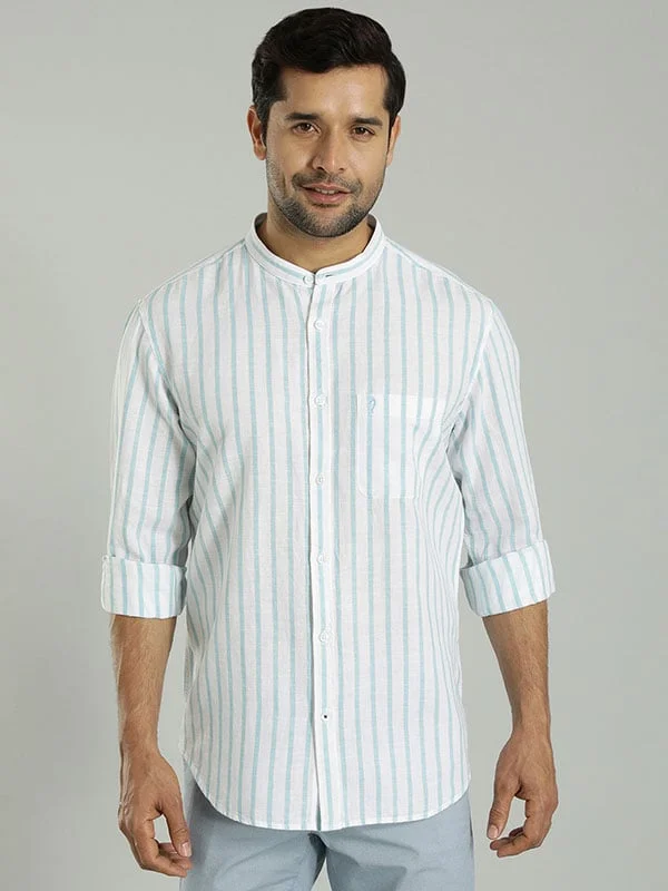 Men Striped Full Sleeve Cotton Blend Shirt