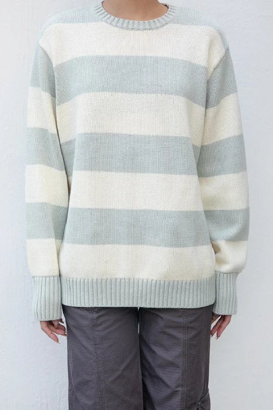 Light Blue Cream Stripes