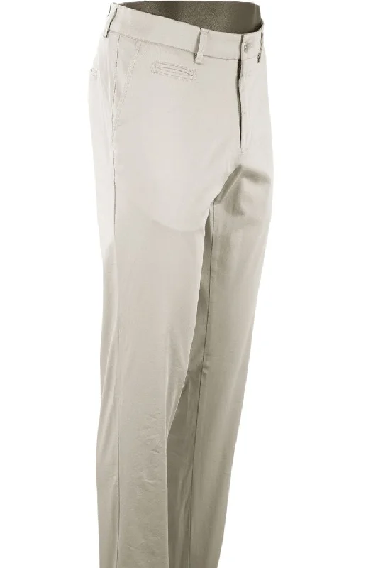 Xtreme Comfort Sateen Casual Pants in Stone Grey (Flat Front Models) by Ballin