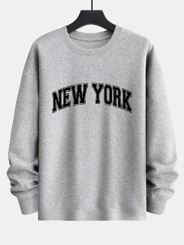 New York Print Relax Fit Sweatshirt