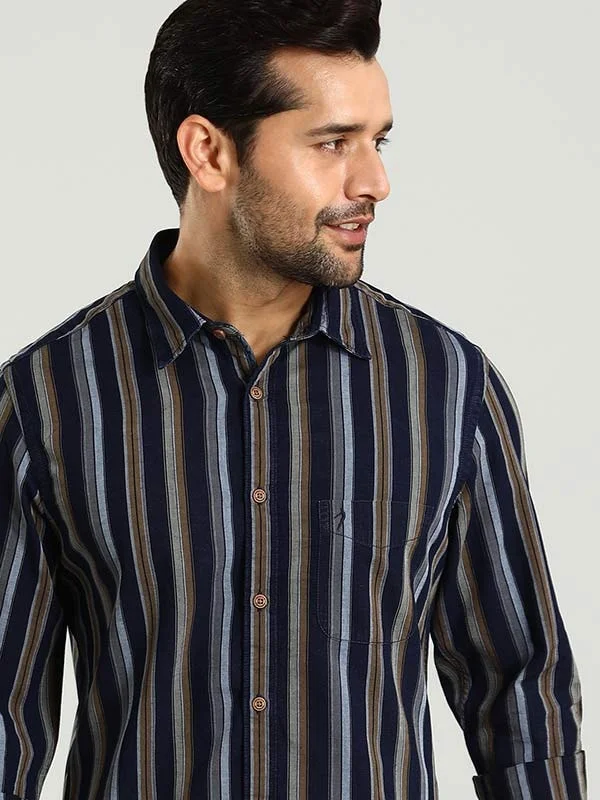 Men Striped Full Sleeve Cotton Shirt