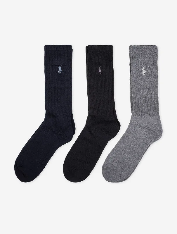 3 Pack crew Socks Multi