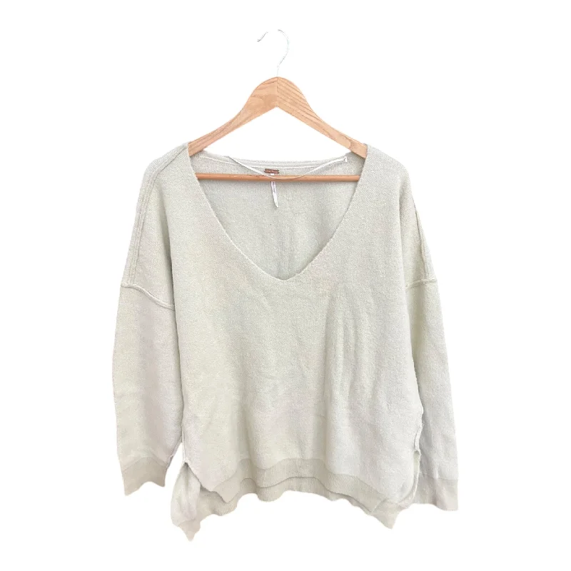 Sweatshirt Collar By Free People In Cream, Size: M