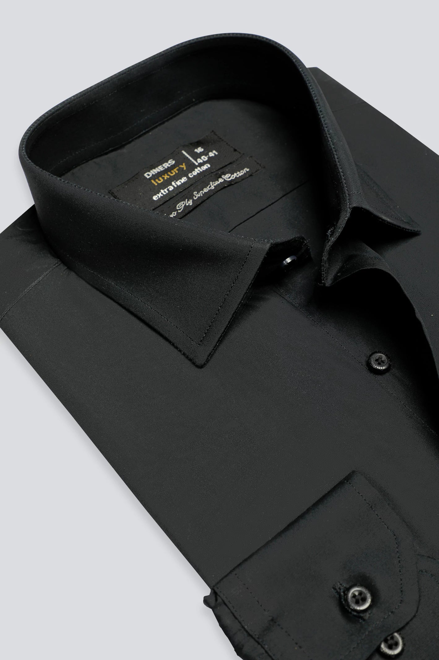 Black Plain Formal Shirt