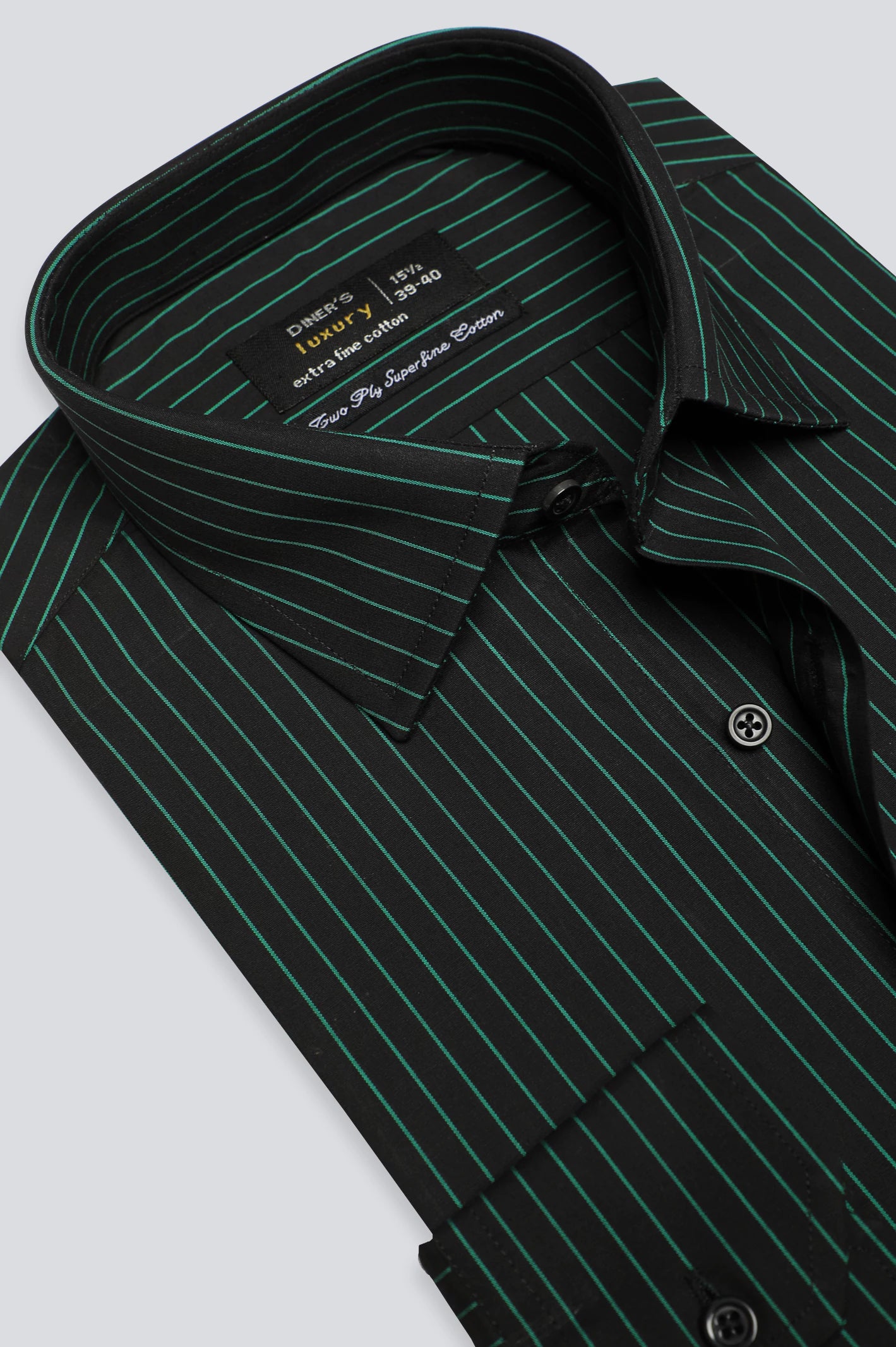 Black Pinstripe Formal Shirt