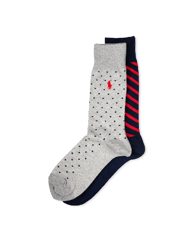 Dot Stripe 2 Pack Socks Multi