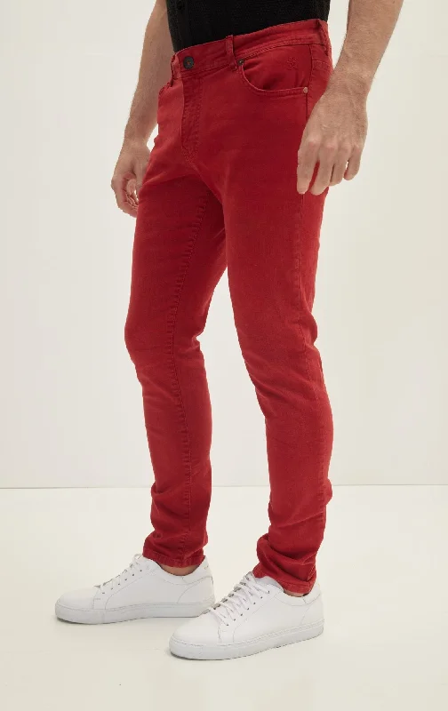 Spring Tapered Denim - Red