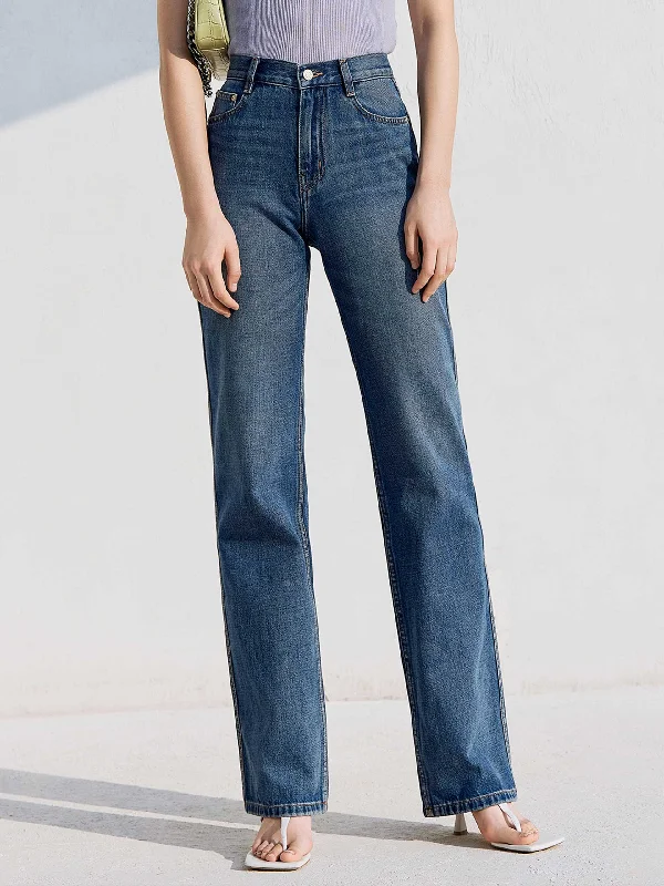 High Rise Straight Leg Jeans