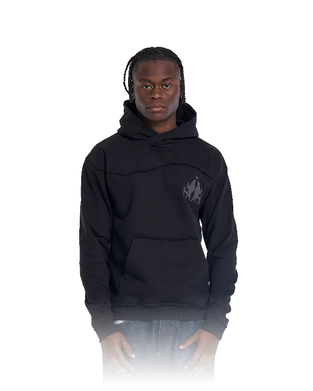 Destroyed Hoodie Black