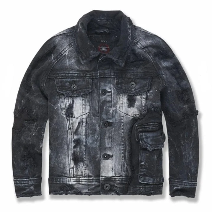 Kids Jordan Craig Ambition Denim Trucker Jacket (Industrial Black) 91559K