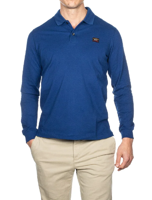 Longsleeve Polo Blue