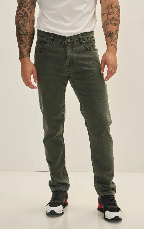 Super Soft 5-pocket Style Pants - Khaki