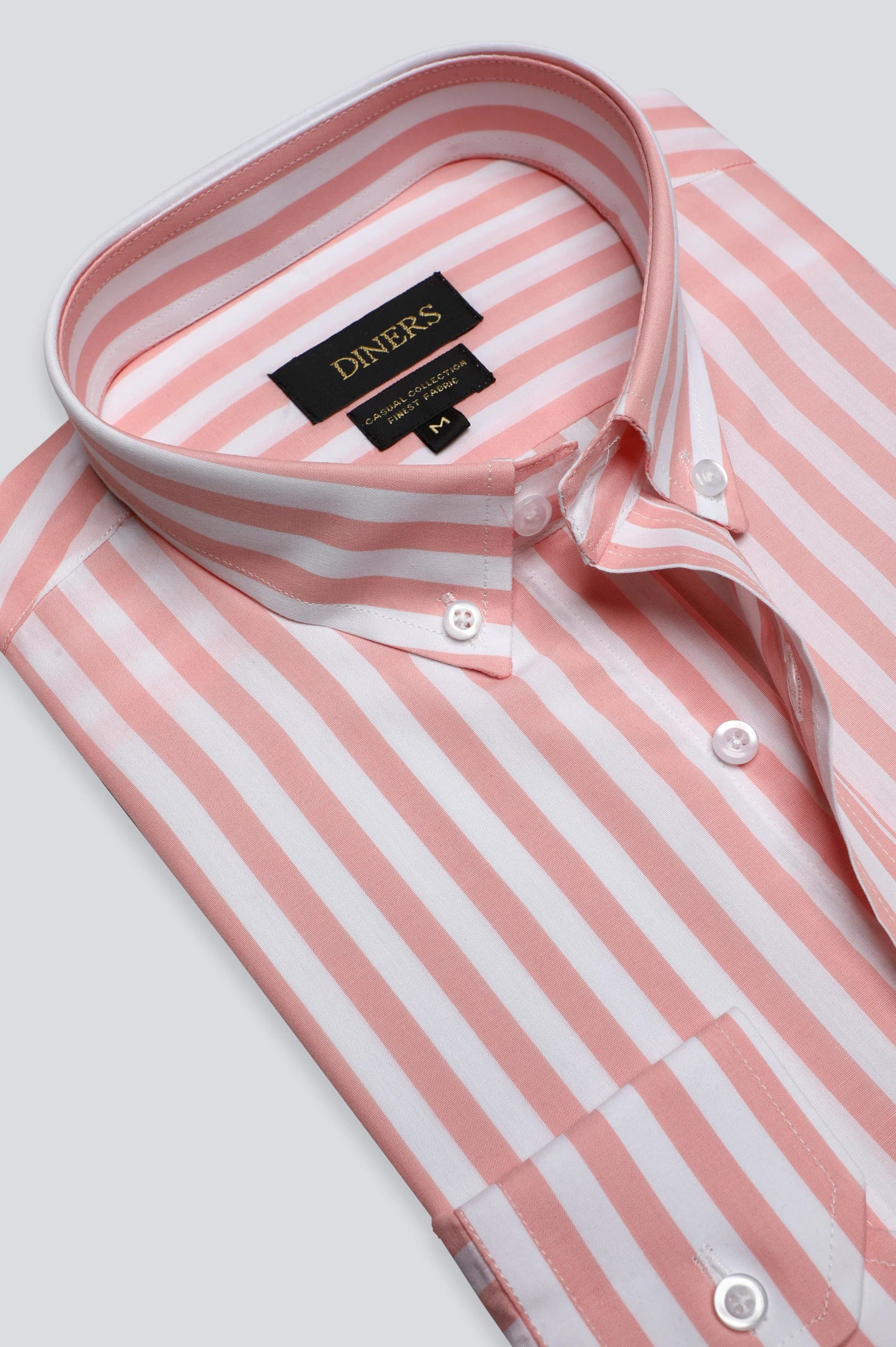 Pink Awning Stripe Casual Shirt