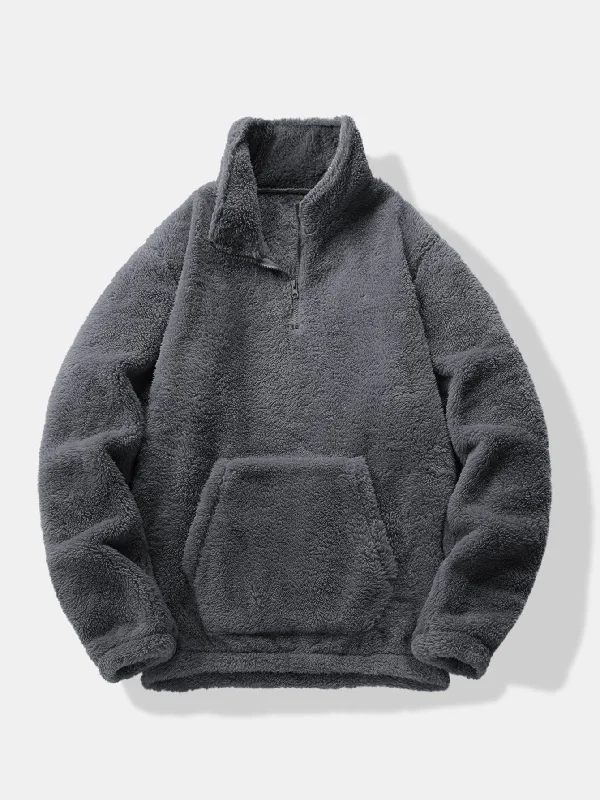 Quarter Zip Teddy Sweatshirt