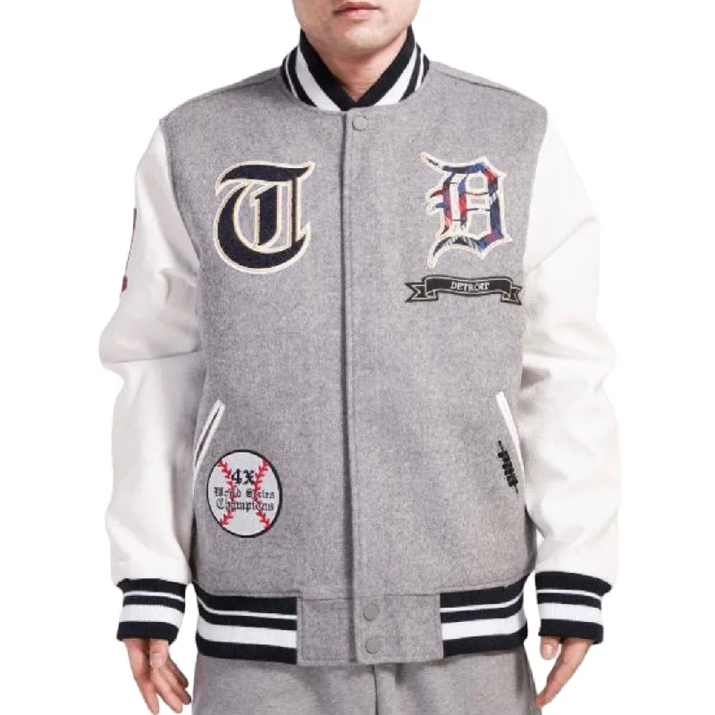 Pro Standard Detroit Tigers Pro Prop Varsity Jacket (H.Grey/White) LDT6313248