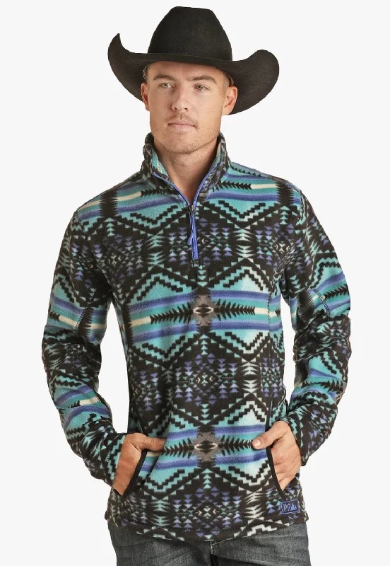 Panhandle Mens Aztec Fleece Pullover