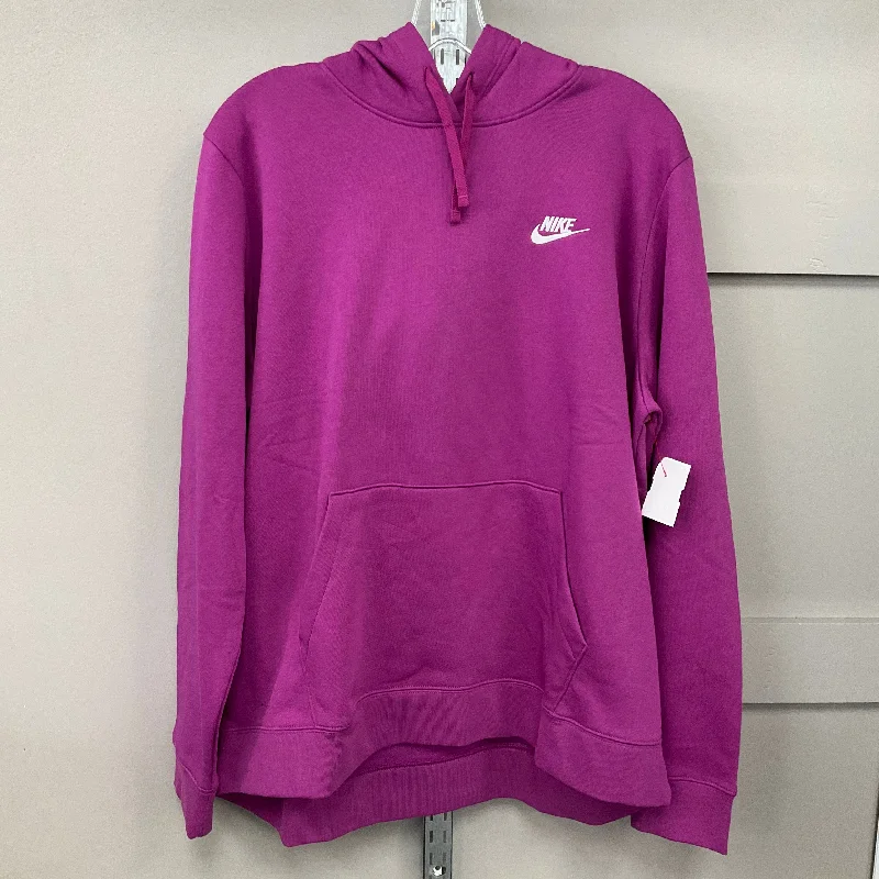 Sweatshirt Hoodie By Nike Apparel In Purple, Size: Xxl