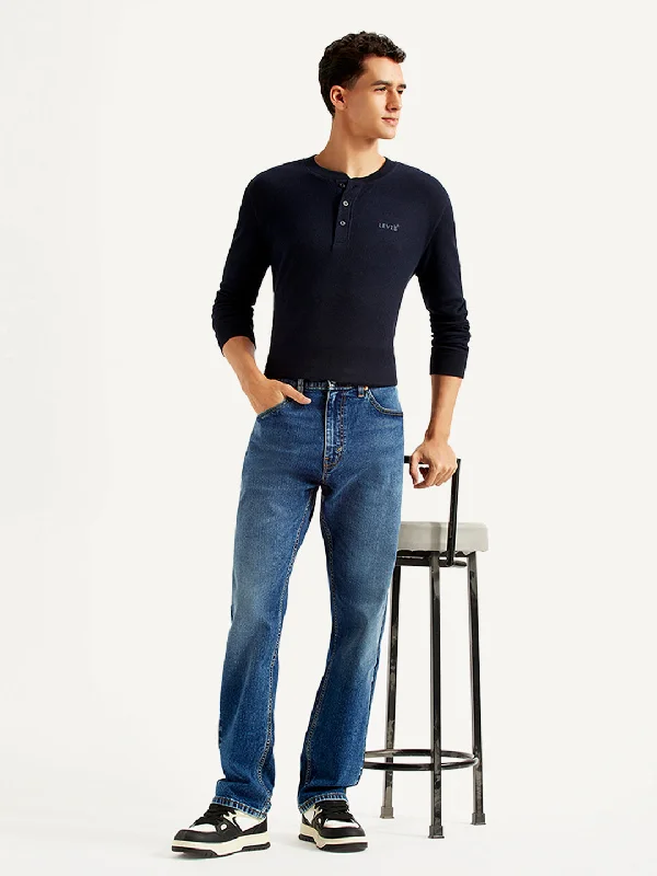 Men's 505 Straight Fit Blue Jeans