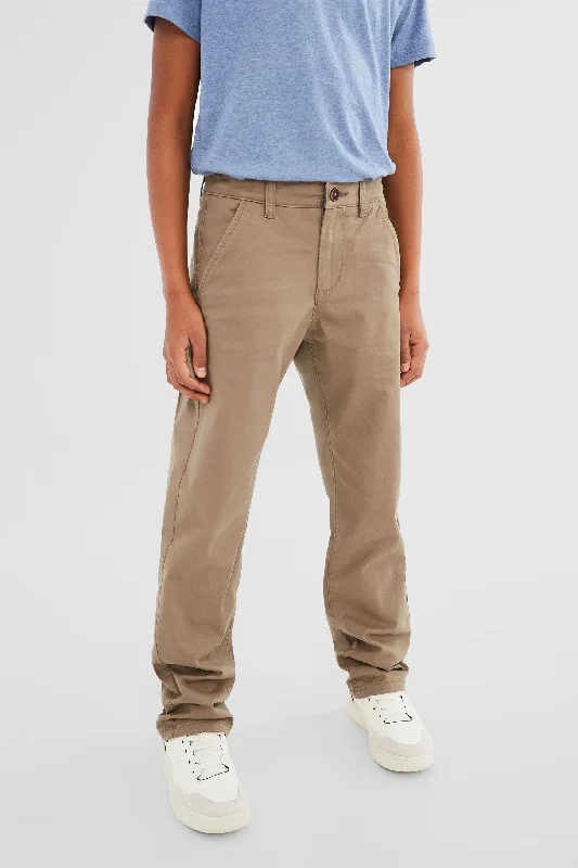 Pantalon chino en twill brossé - Ado garçon