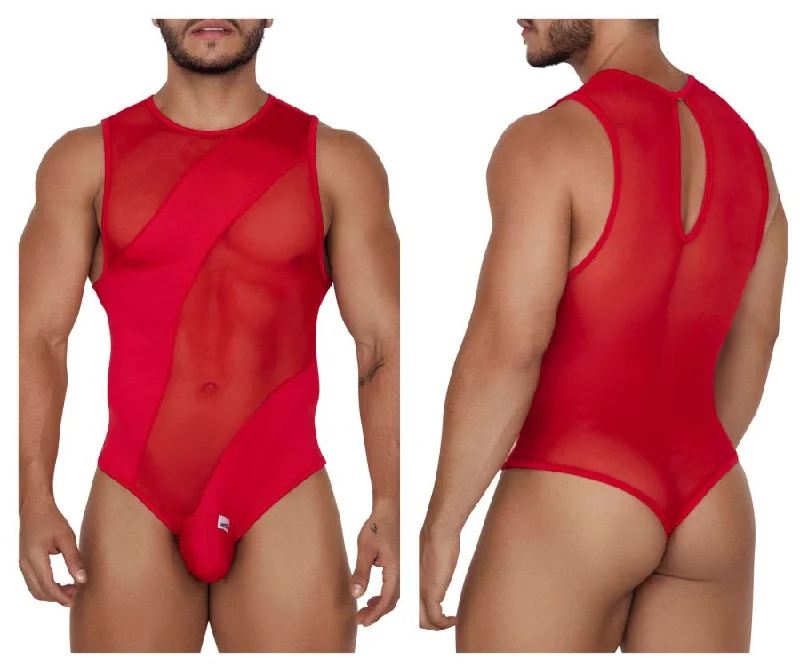 CandyMan 99699 Mesh Bodysuit Color Red