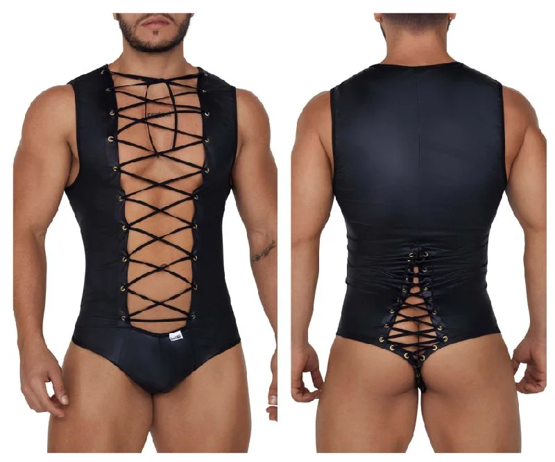 CandyMan 99694 Wrestling Bodysuit Color Black