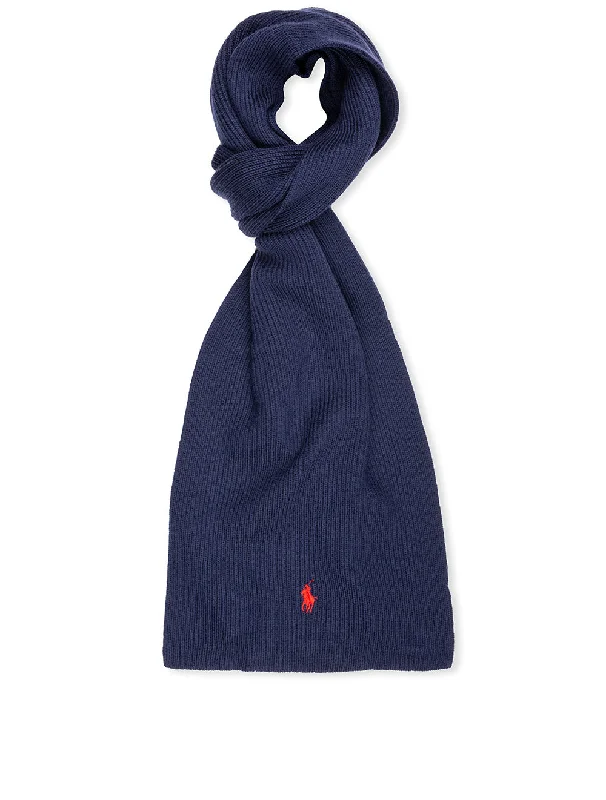 Merino Wool Scraf-Navy