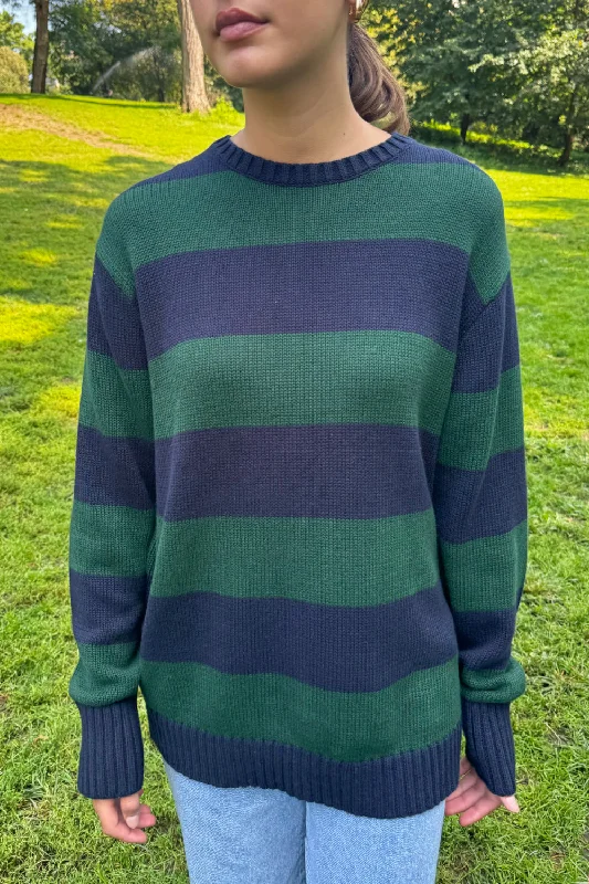 Navy Blue And Dark Green Stripes