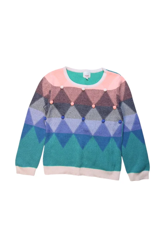 Seed Geometric Knit Sweater 7-8Y