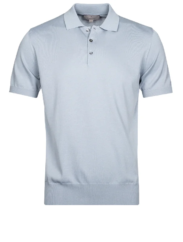 Knitted Polo Shirt Blue