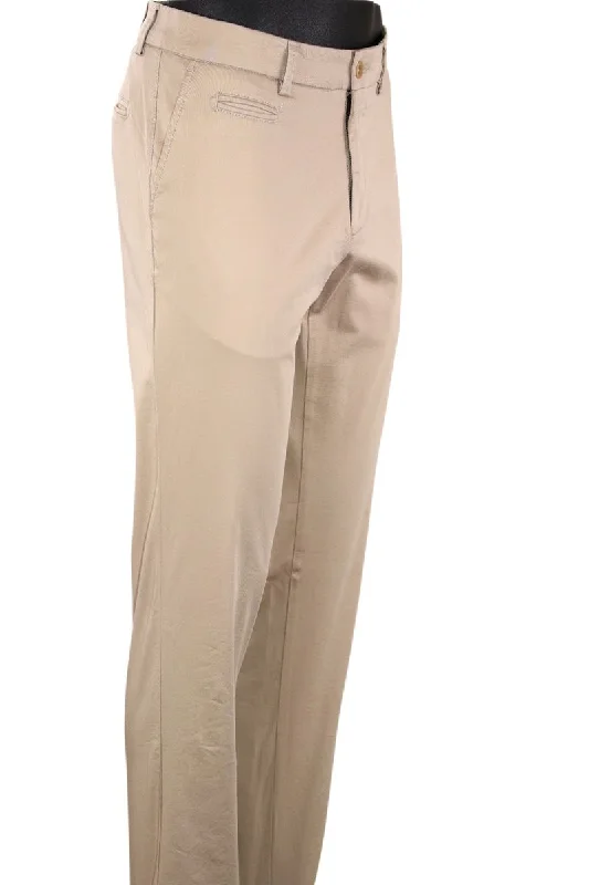 Xtreme Comfort Sateen Casual Pants in Khaki (Flat Front Models) by Ballin