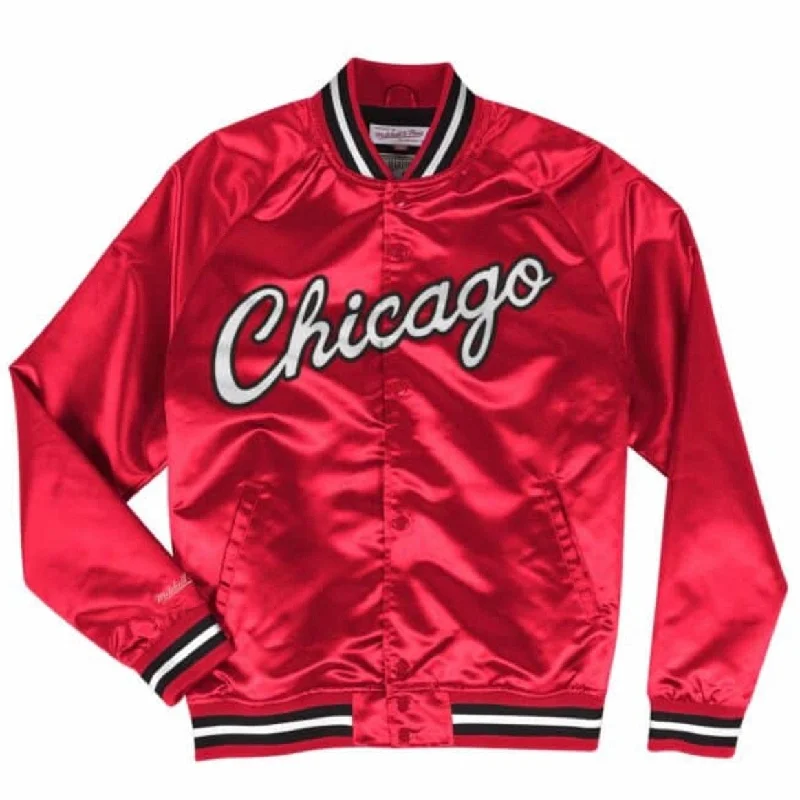 Mitchell & Ness Nba Chicago Bulls Lightweight Satin Jacket (Scarlet)