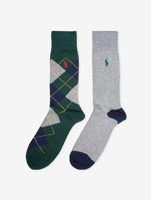 Argyle 2 Pack Socks Multi