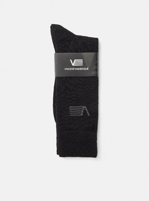 Clasic black long socks