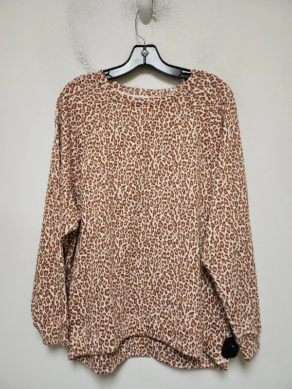 Sweatshirt Crewneck By Lou And Grey In Animal Print, Size: S