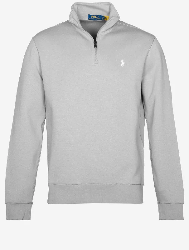 Double Knit Quarter Zip Grey