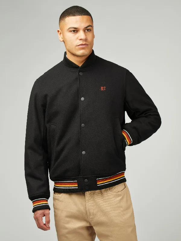 B By Ben Sherman Wool College Jacket - Black