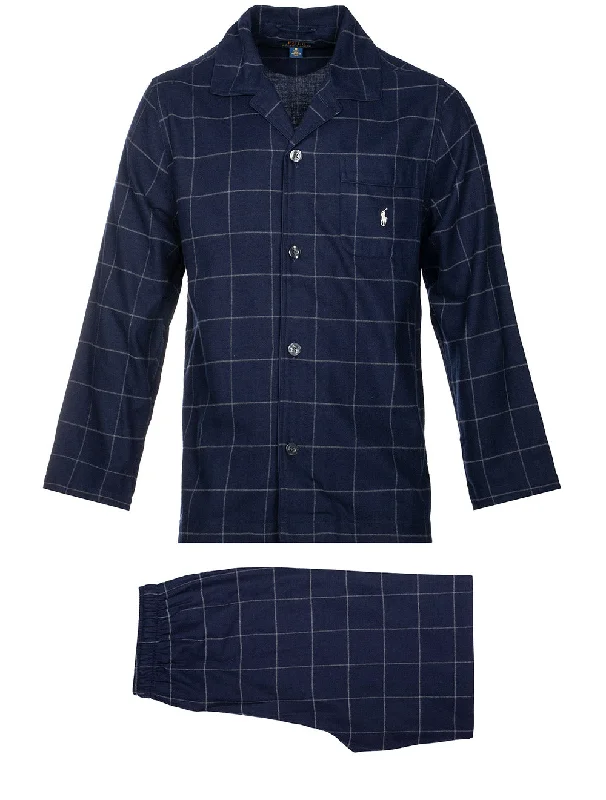 Flannel PJ Set Cruise Navy