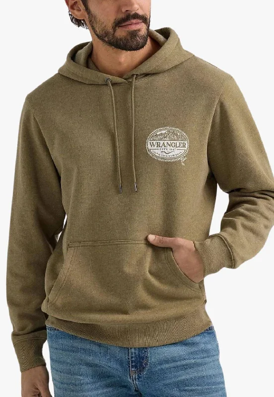 Wrangler Mens Rope Frame Logo Pullover Hoodie