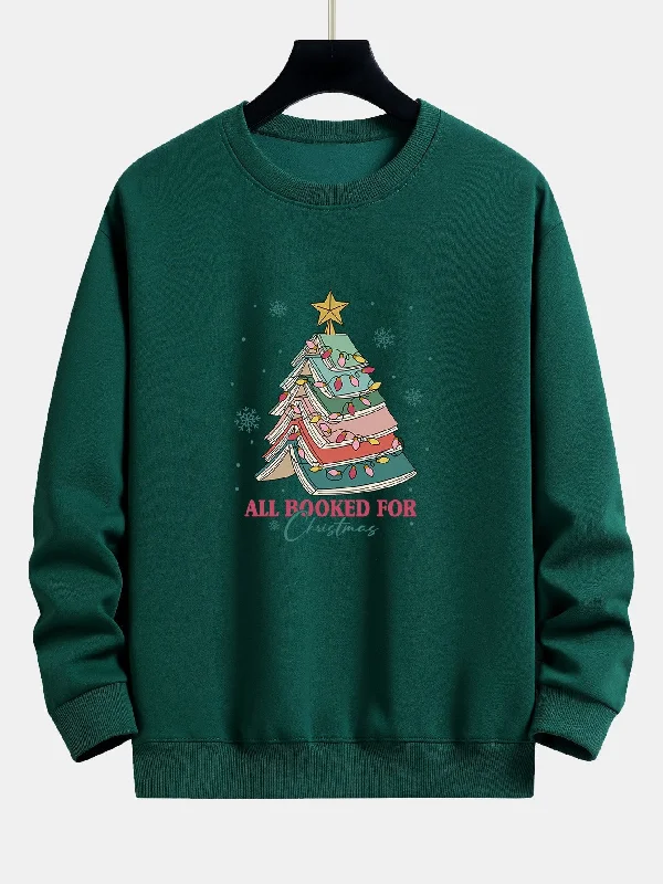 Christmas Tree Slogan Print Relax Fit Sweatshirt