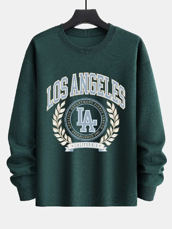 Los Angeles Varsity Print Relax Fit Sweatshirt