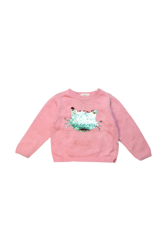 Felix & Mina Sequin Cat Knit Sweater 18-24M