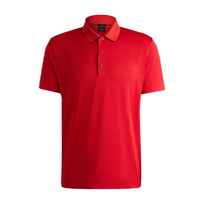 Quick-dry stretch-jersey polo shirt with logo detail