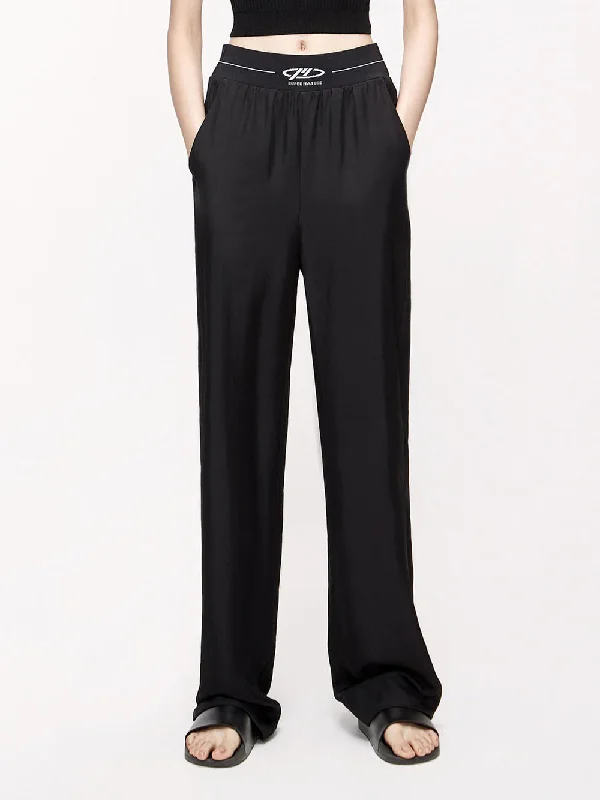 Logo Straight Casual Pants