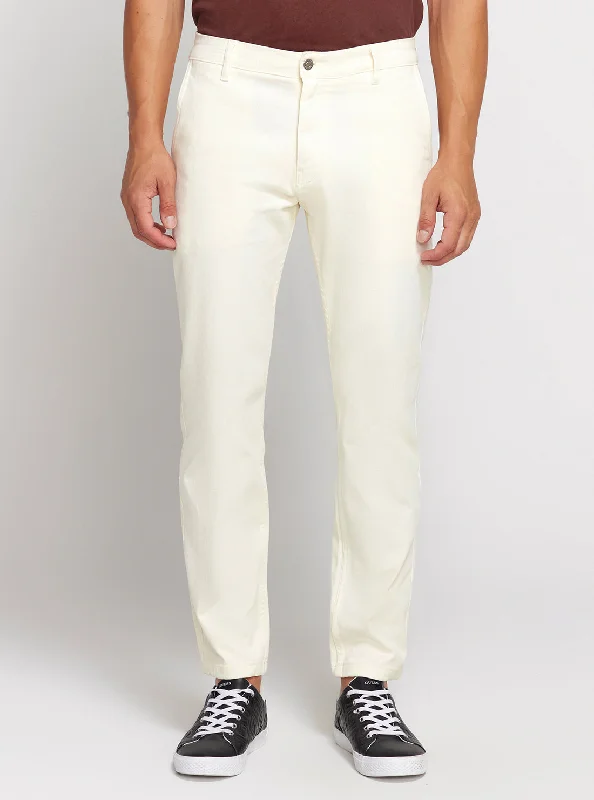 White Low-Rise Straight-leg Angel Chino Pants