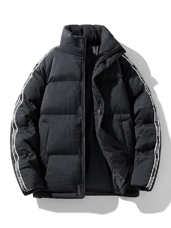 Waffle Zip Up Puffer Coat